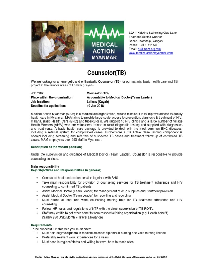 Counselor Tb Pdf Tuberculosis Health Care