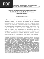 The Cycle of Militarization, Demilitarization, and Remilitarization in The Early 21st Century Philippine Society