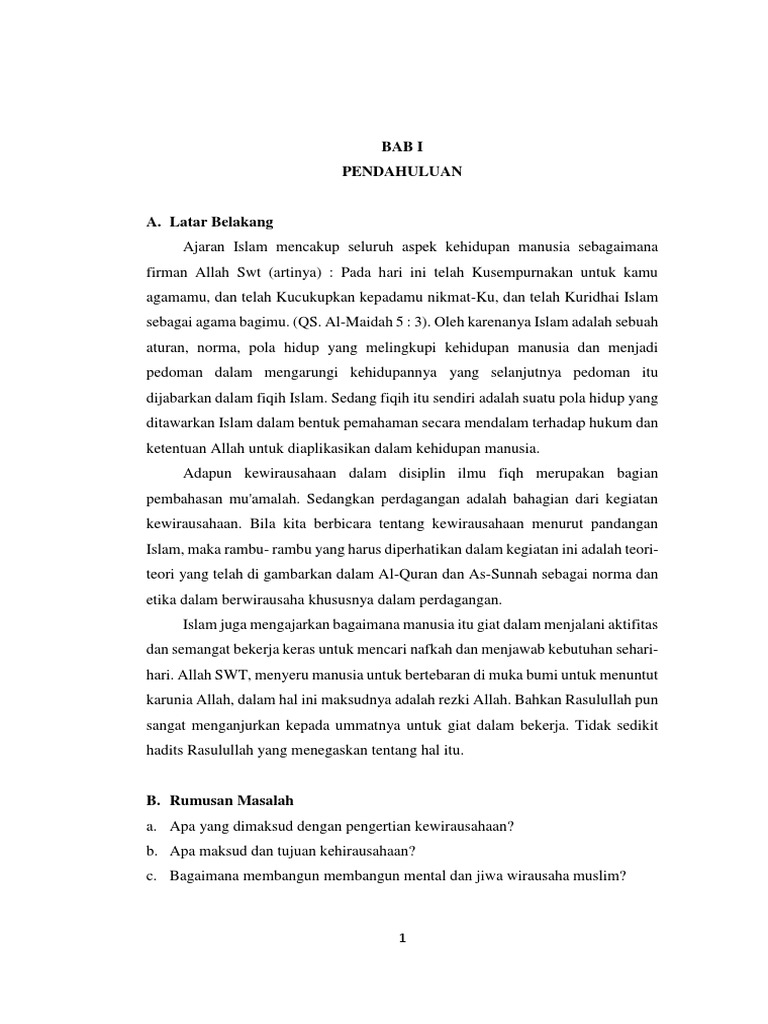 Makalah Kewirausahaan Dalam Perspektif Islam111111111111111