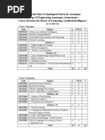 M Tech Artificial Intelligence R15 Syllabus