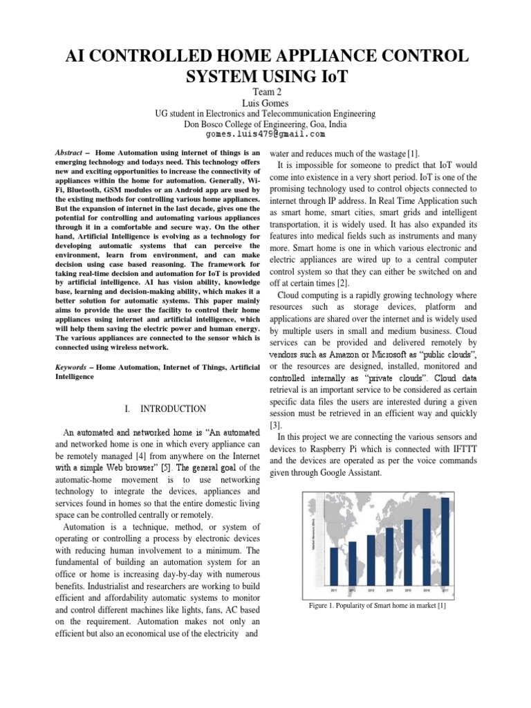 Ieee Paper PDF Home Automation Of Things