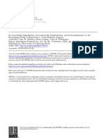 Environmental Degradation, Environmental Sustainablity, and Overurbanization in The Developing World: A Quantitative, Cross-National Analysis