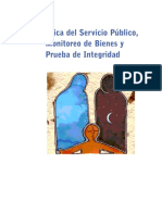 Etica Del Servicio Publico, Monitoreo de Bienes y Prueba de Integridad - Transparencia Mexicana PDF