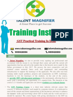 GST (Goods & Service Tax) Practical Training Institute