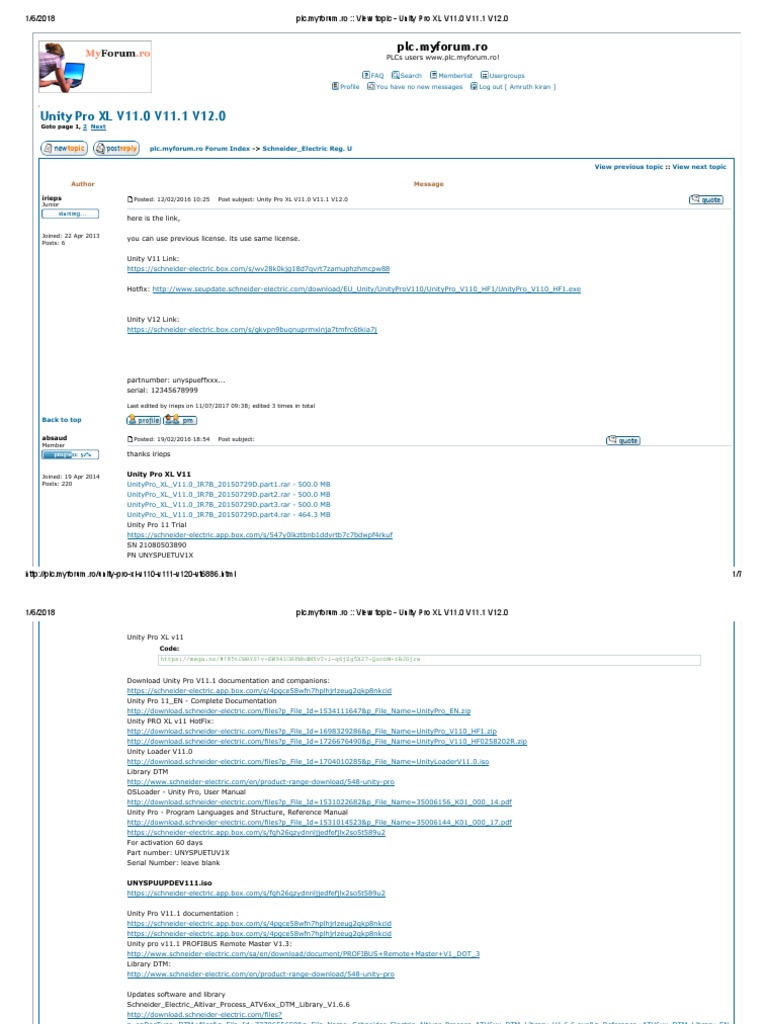 PLC - Myforum.ro - View Topic - Unity Pro XL V11.0 V11.1 V12 | PDF ...