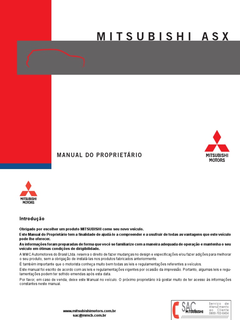 2012 Mitsubishi Asx 104527, PDF, Pneu