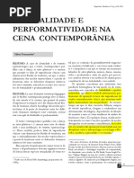 Teatralidade e Performatividade Na Cena Contemporanea Silvia Fernandes