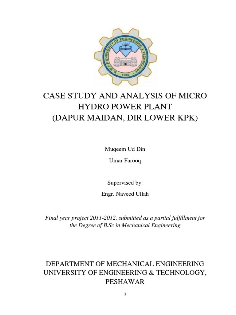 Micro Hydro Power Plant Case Study | PDF | Hydroelectricity | Turbine