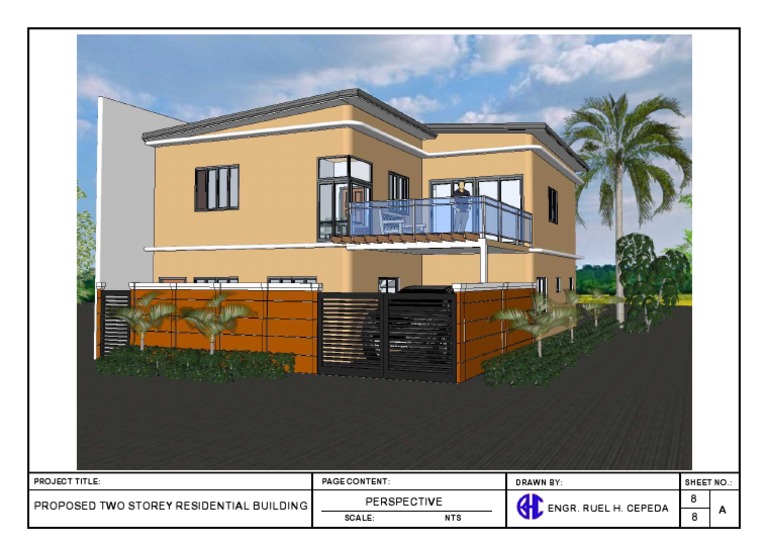 Two Storey Residential Building Plans | PDF
