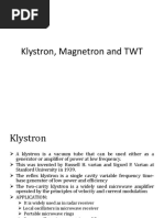 Klystron, Magnetron and TWT