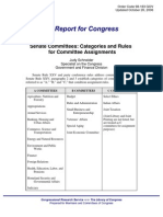 CRS Report For Congress - Senate Committees: Categories and Rules For Committee Assignments