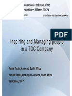 Inspiring and Managing People in A TOC Company