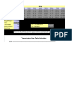 Transmission Gear Ratio Calculator