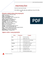 Preposições e suas relações