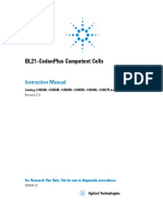 Bl21-Codonplus Competent Cells: Instruction Manual