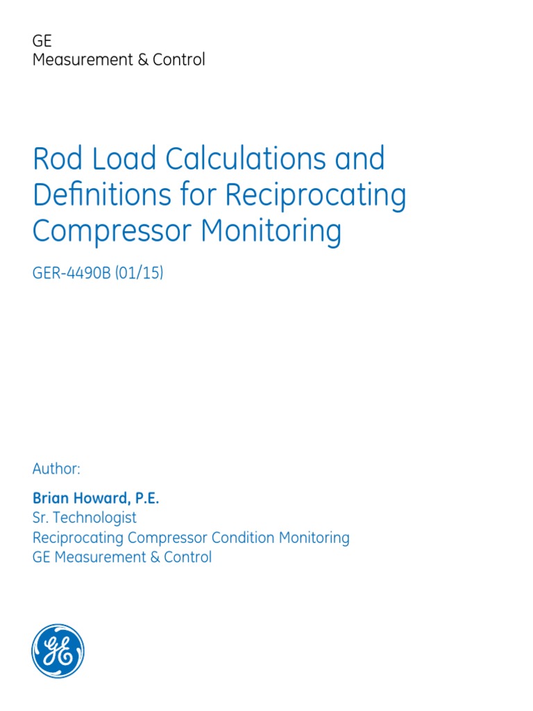 Rod Load Calculations and Definitions For Reciprocating Compressor
