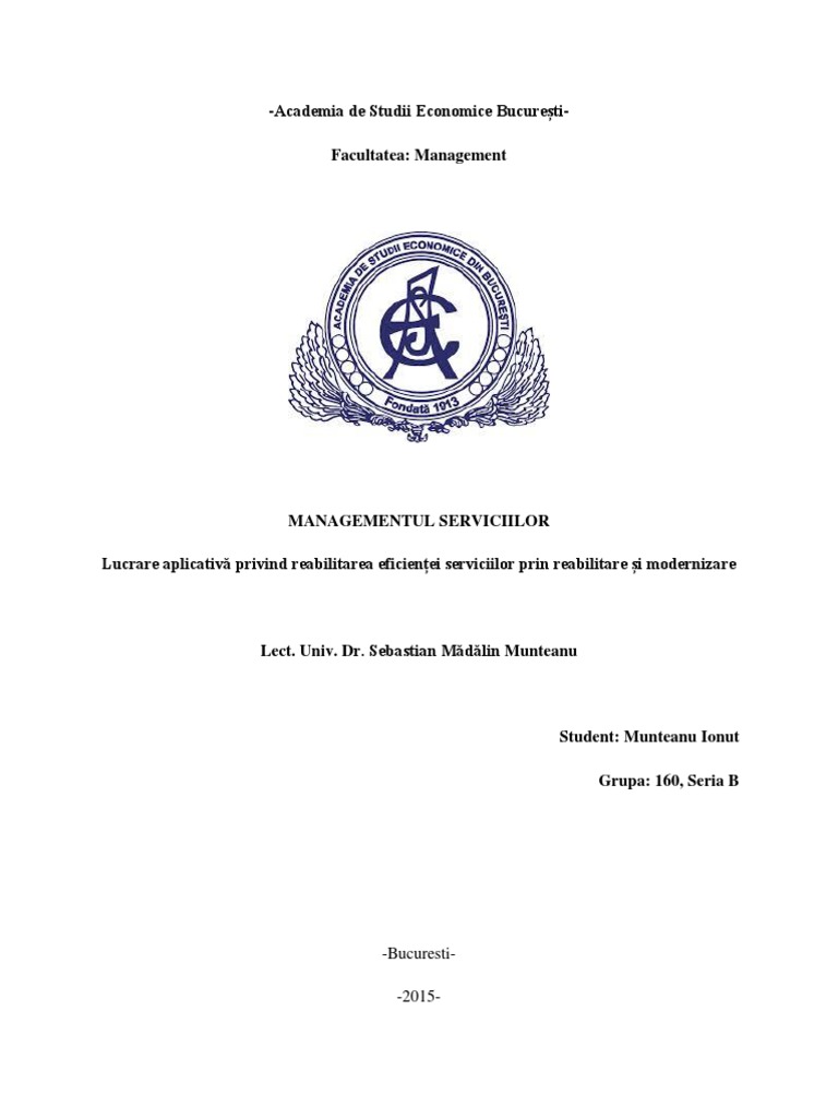 Proiect Servicii ASE | PDF