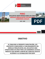 Módulo Presupuestal Web Gobiernos Locales 2018