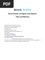 Lash and Urry (1994) Economies of Signs and Space - Chapter 9 - Time and Memory