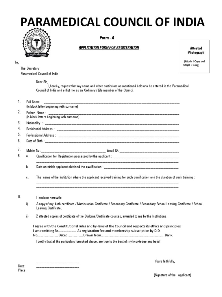 Paramedical Council Pdf Oath Of Office Government