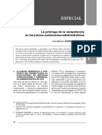 La Prorroga de La Competencia en Lo Contencioso Administrativo