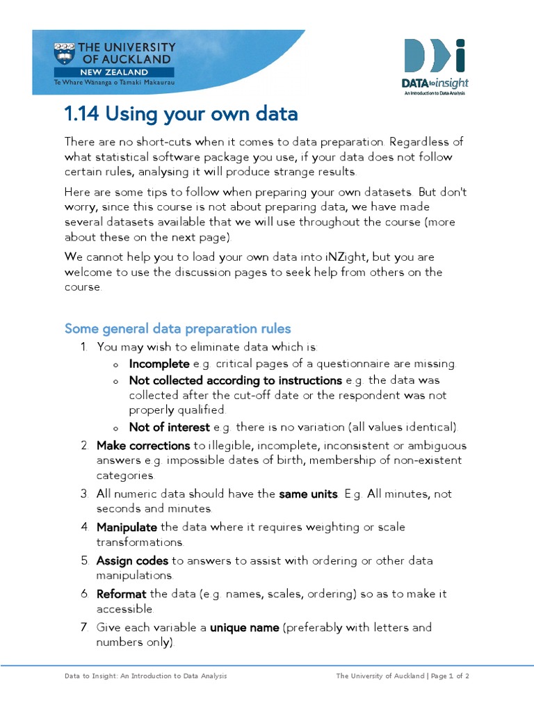 1.14 Using Your Own Data - ARTICLE | PDF | Categorical Variable | Data