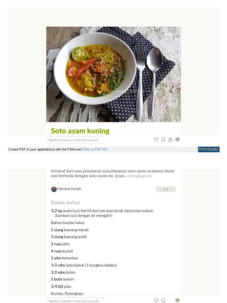 Cookpad Com Id Resep 3940237 Soto Ayam Kuning