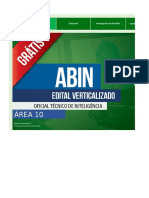 Edital Verticalizado - ABIN - Oficial Técnico de Inteligência - Área 10