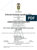 El Servicio Nacional de Aprendizaje SENA: Anderson Emilio Echeverri Restrepo