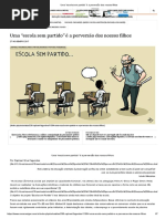 Uma “Escola Sem Partido” é a Perversão Dos Nossos Filhos