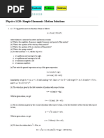 PHYS 1120 Simple Harmonic Motion Solutions