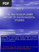 Unit 1 The Multidisciplinary Nature of Environmental Studies