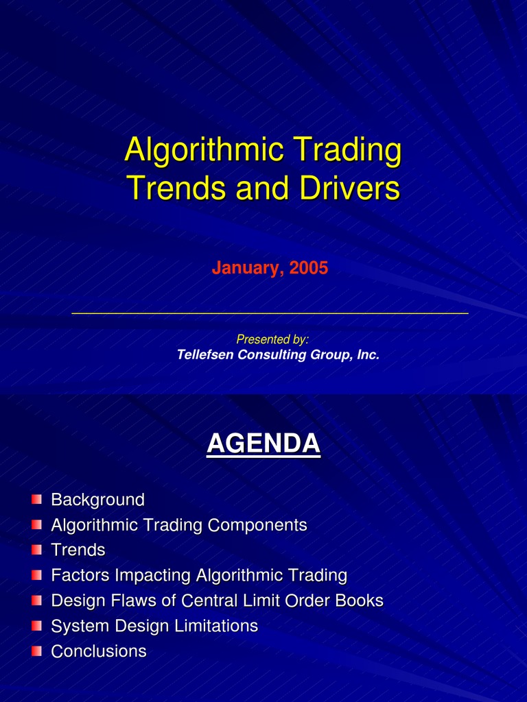 Algorithmic Trading TCG | PDF