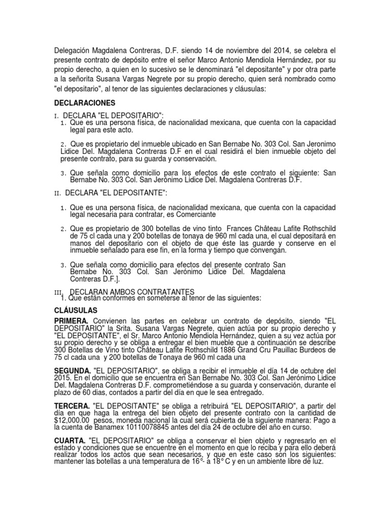 Ejemplo de contrato de renta vitalicia