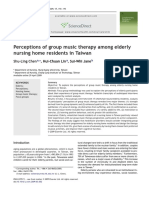 Perceptions of Group Music Therapy Among Elderly Nursing Home Residents in Taiwan