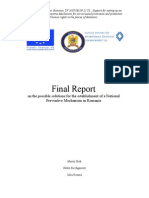 Final Report IB JH 21 TL - Final Final Report On The Possible Solutions For The Establishment of A National Preventive Mechanism in Romania