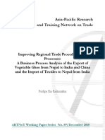 A Business Process Analysis of the Export of Vegetable Ghee from Nepal to India and China and the Import of Textiles to Nepal from India
