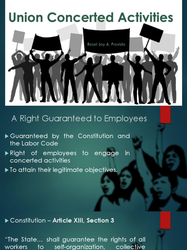 Union Concerted Activities Strike Action Trade Union