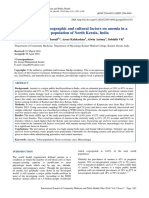 Role of Socio-Demographic and Cultural Factors On Anemia in A Tribal Population of North Kerala, India