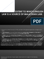 Discuss The Extent To Which English Law Is