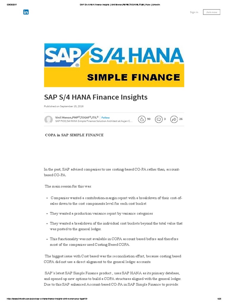 SAP intelligence overview