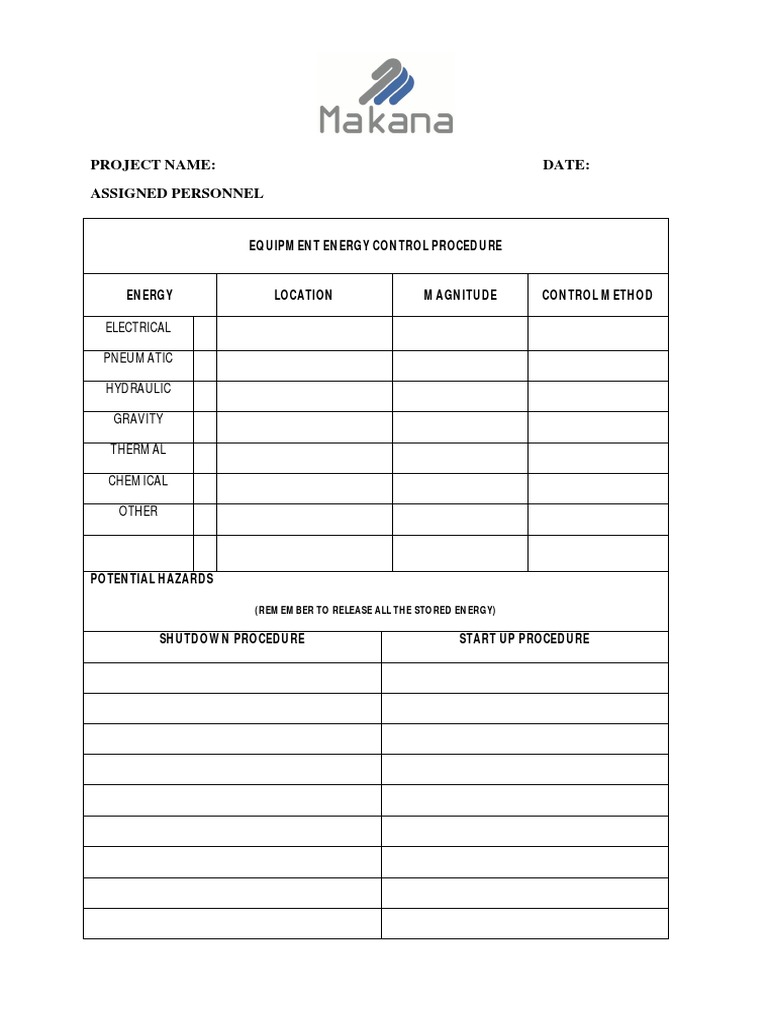 Loto Form | PDF