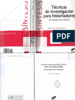 Tecnicas de Investigacion para Historiadores Fuentes de La His PDF