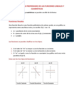 Aplicación de Las Propiedades de Las Funciones Lineales y Cuadráticas