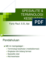 Pendahuluan Terminologi & Spesialit