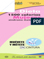 Dieta 1500 calorías para mujeres con síndrome metabólico