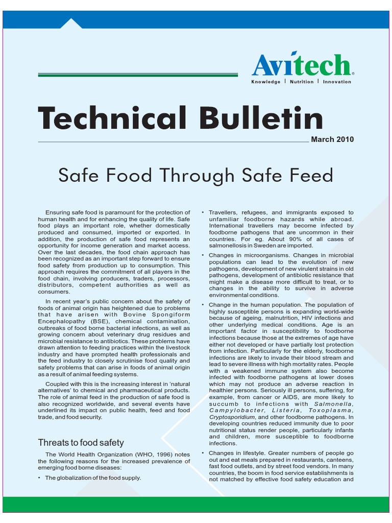 Safe Food Through Safe Feed | PDF | Probiotic | Poultry Farming
