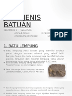 Jenis-Jenis Batuan Geologi Teknik