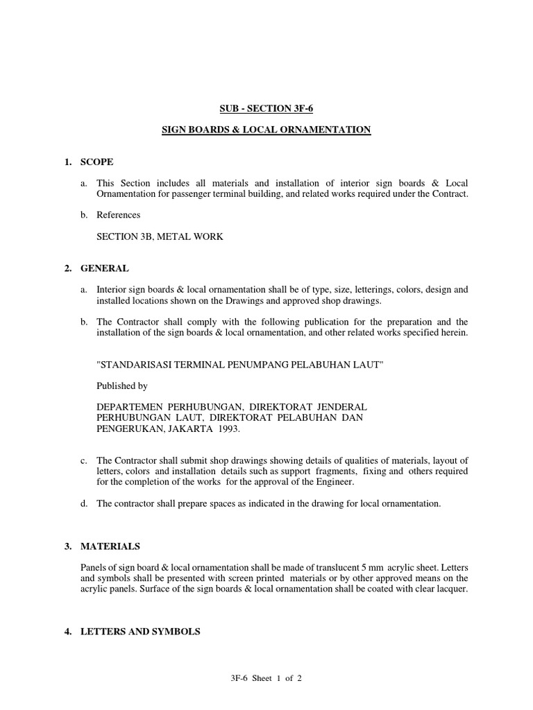 Sub - Section 3F-6 Sign Boards & Local Ornamentation | PDF | Technology ...