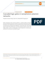 Cascaded Logic Gates in Nanophotonic Plasmon Networks: Article